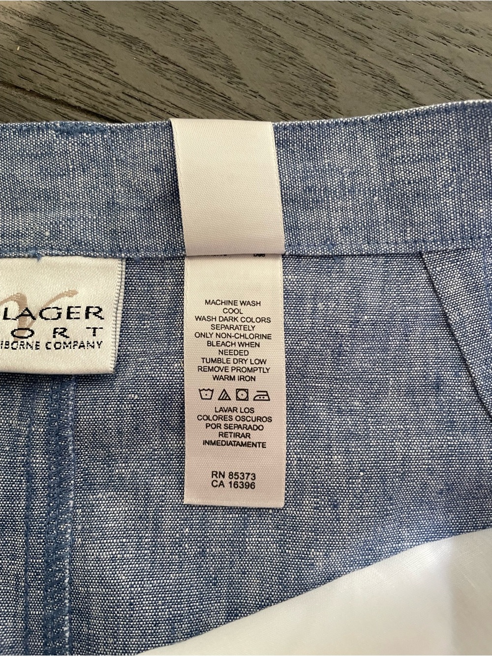 Liz Claiborne Light Blue Chambray Midi Skirt - Picture 5 of 8